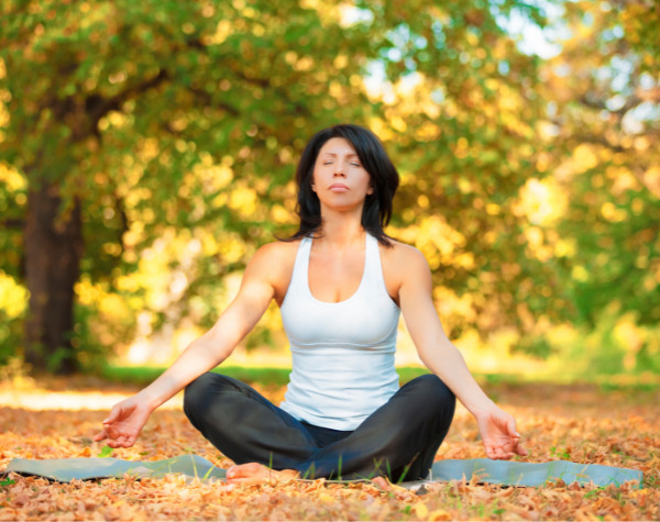 Latinx woman meditating